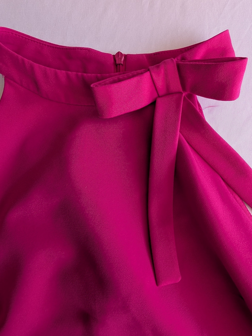 Maggy London Hot Pink Halter Mini Dress with Neck Tie - Picture 2 of 7